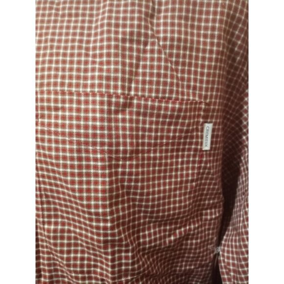 New Daniel Cremieux Collection Fine Italian Fabric Red Plaid Shirt Size Large L - Picture 5 of 13